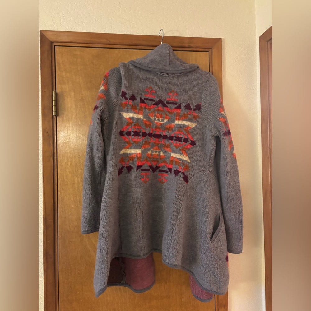 We The Free, Free People Gray and Pink Patterned Cardigan - Picture 3 of 12